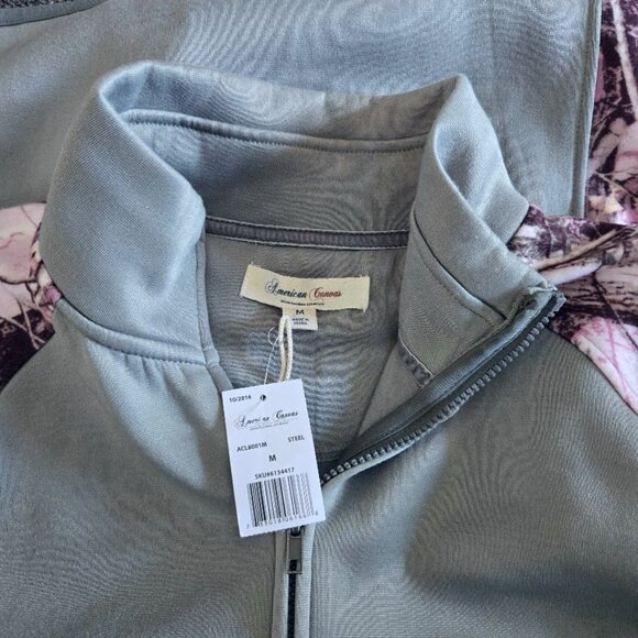 NWT American Canvas sz Medium pink / green camo zip up vest - Picture 3 of 3